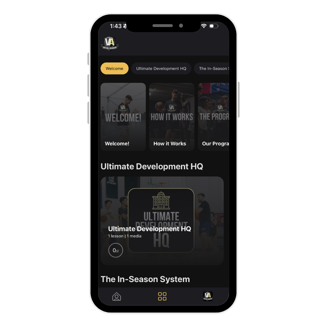 Virtual Academy app home